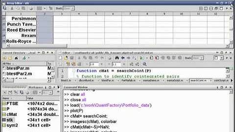 MatLab Statistical Arbitrage Example