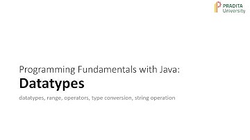 Dasar-dasar Pemrograman dengan Java: Tipe Data