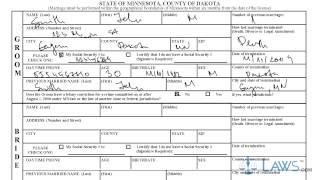 Dakota county marriage license application