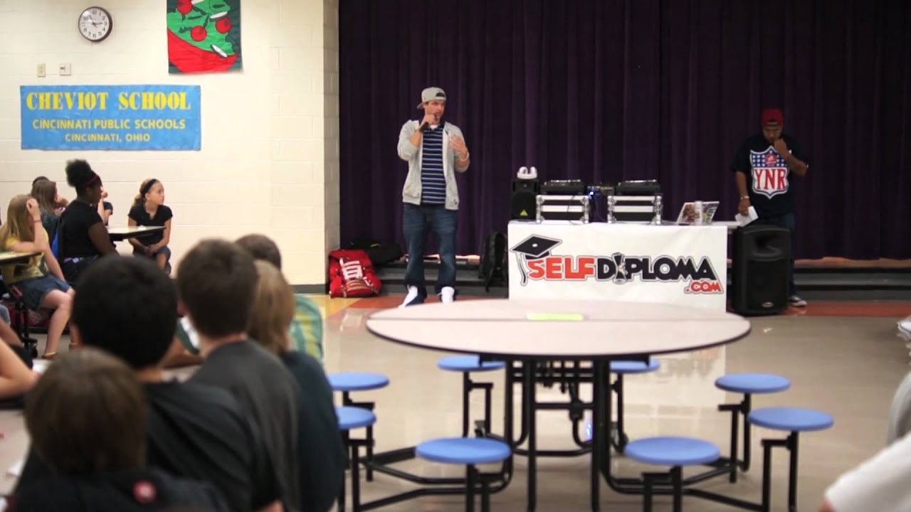 SelfDiploma.com visits Cheviot Elementary with DJ Clockwork.