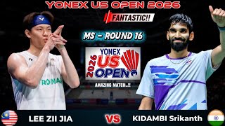 EPIC CLASH! Lee Zii Jia vs Kidambi Srikanth | Men's Singles R16 - YONEX US Open 2026 🇺🇸🏸