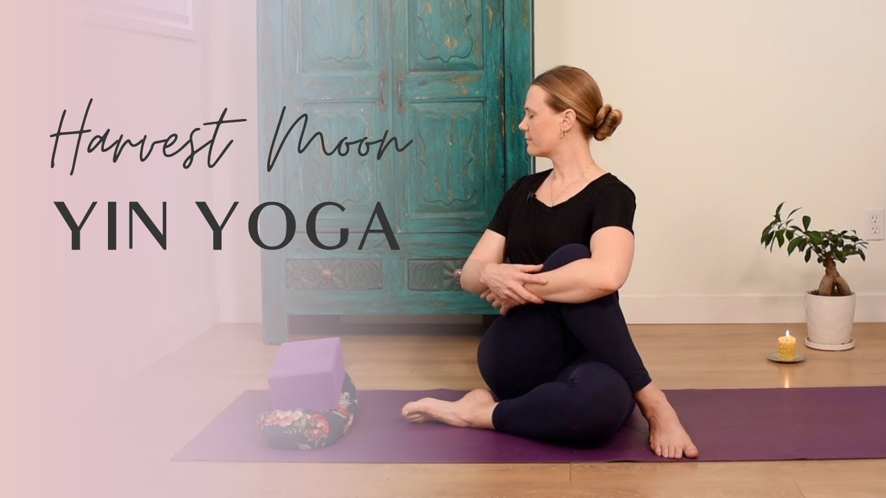 Full Moon Yin Yoga | 40 min Yin Yoga for Harvest Moon - YouTube