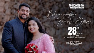 Wedding Ceremony | Bilson Varghese & Aranta Eldhose - LIVE