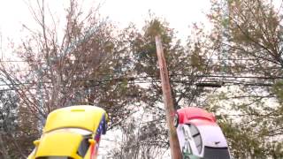Cars 2 Launching Play Set Lightning McQueen Crashes On Impact Lewis Hamilton Memo Rojas