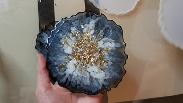 Epoxy Resin Coasters / Tutorial / DIY / Relaxing Music / no talking