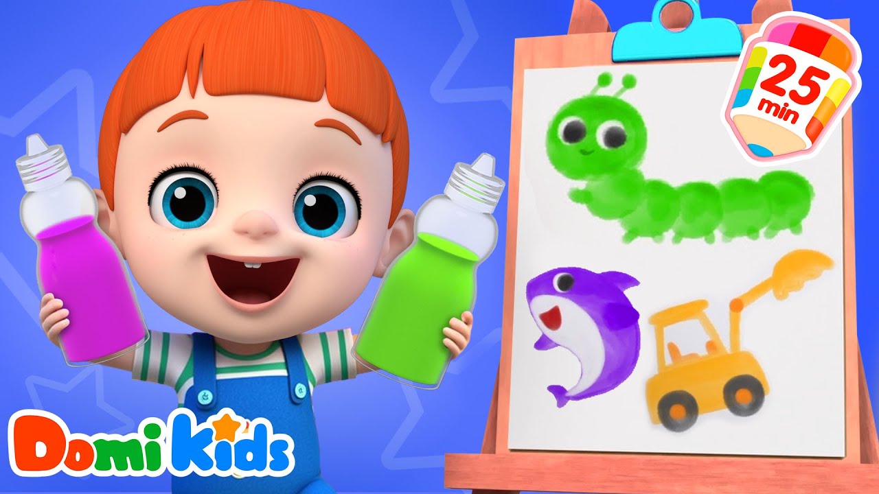 顔色變變變！🎨| 五顔六色的小世界 🌍| 認識顔色 | 幼兒啓蒙動畫 |  益智啓蒙📖| 寶貝多米益智