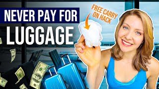 8 Hacks to NEVER pay for Luggage | NO OVERWEIGHT fees + extra FREE carry-on