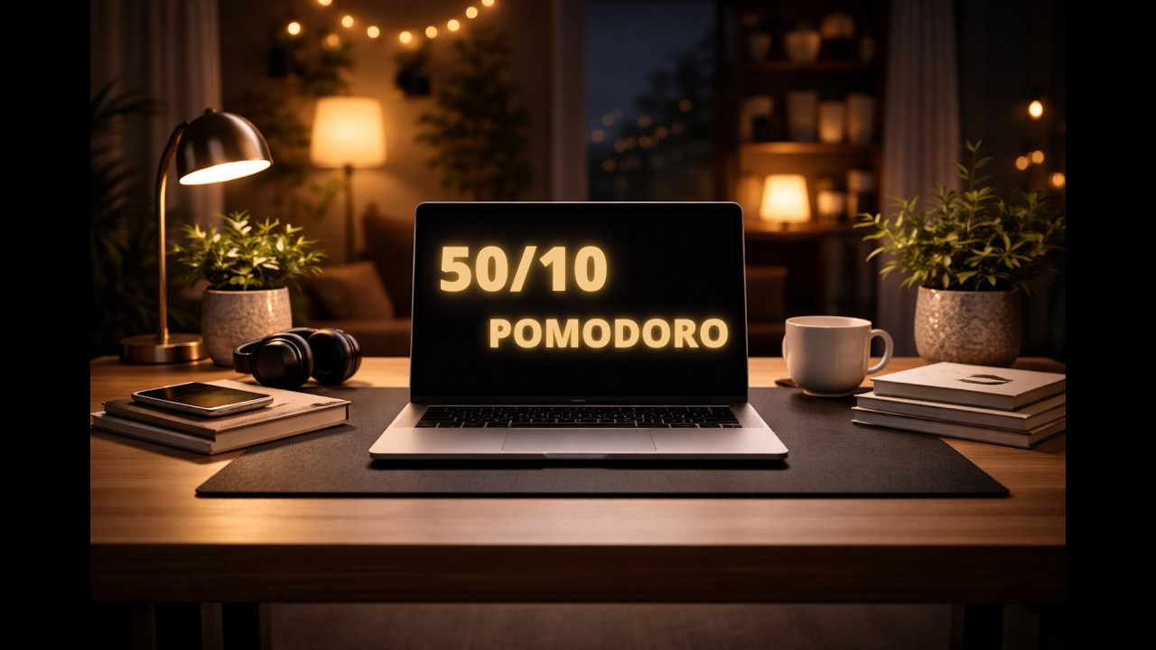 3 Hour Rainy Night Study Session – Pomodoro Timer 50/10 | Deep Focus ...