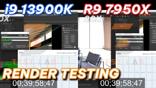 Core i9 13900K vs Ryzen 9 7950X Render testing
