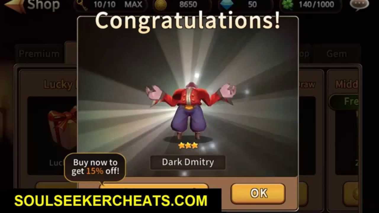 Soul Seeker 900 gems 3-6 star hero draw