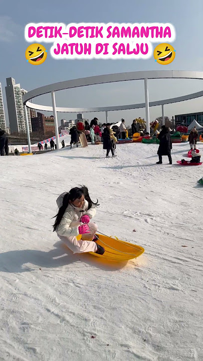 LUCU BANGET SAMANTHA JATUH DI SALJU #samantha #viral #korea