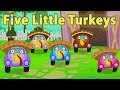 пять маленьких индеек | потешки и дети видео | Five Little Turkeys | Little Red Car Russia