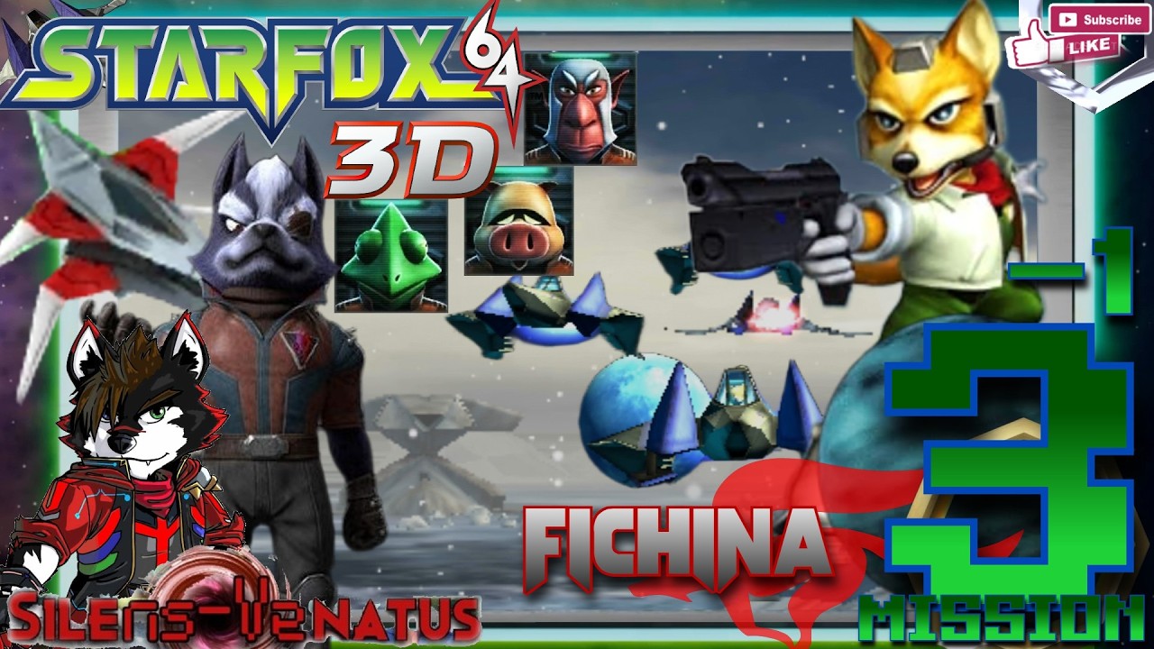 MISSION 3-1: Fichina - Enter Star Wolf [STAR FOX 64 3D]