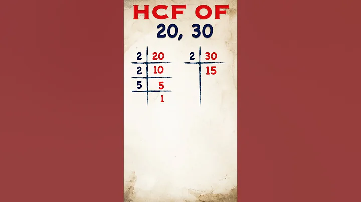 HCF of 20 and 30 / #shorts #short #hcf #viral #hcf_lcm #publicreaction  #math
