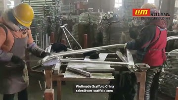 Ringlock Scaffold Three Board Console Bracket Manufacture Video in Wellmade - U Type Side Brackets