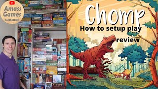 How to play Chomp board game review Allplay setup AmassGames dinosaur games Mountain Goat Kingdomino