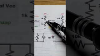 2 Equal Value Resistor Voltage Divider Basics Schematic