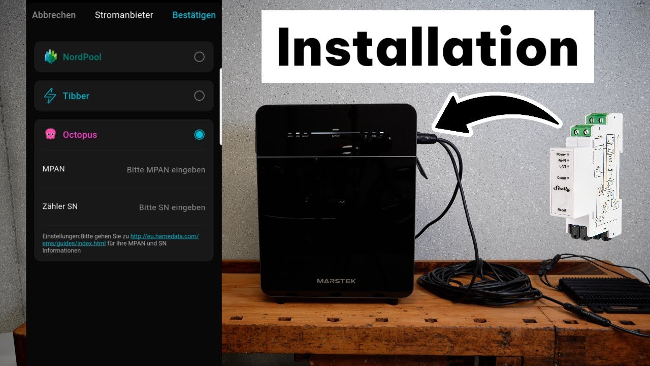 Marstek Venus E 3.0 Installation mit Shelly smart Meter Einbindung