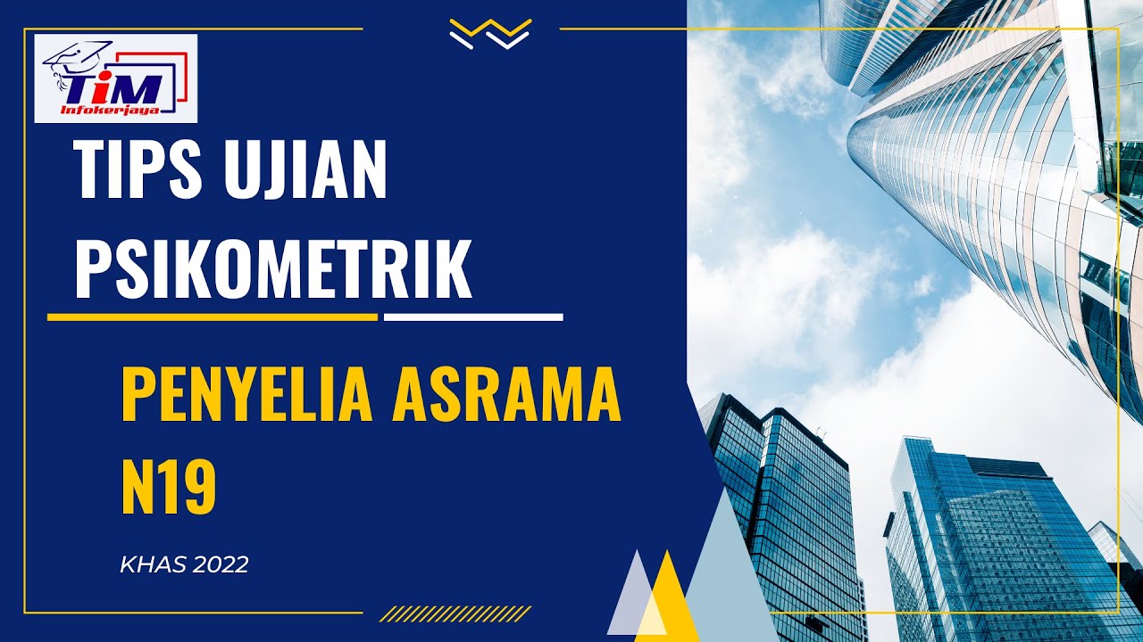 Tips Ujian Psikometrik Penyelia Asrama Gred N19 v1  YouTube