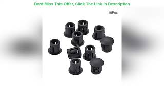 Top 10 Fielect 10pcs Hole Plugs 5.5mm x 6mm Black Nylon Round Snap Panel Locking Hole Plugs Cover C