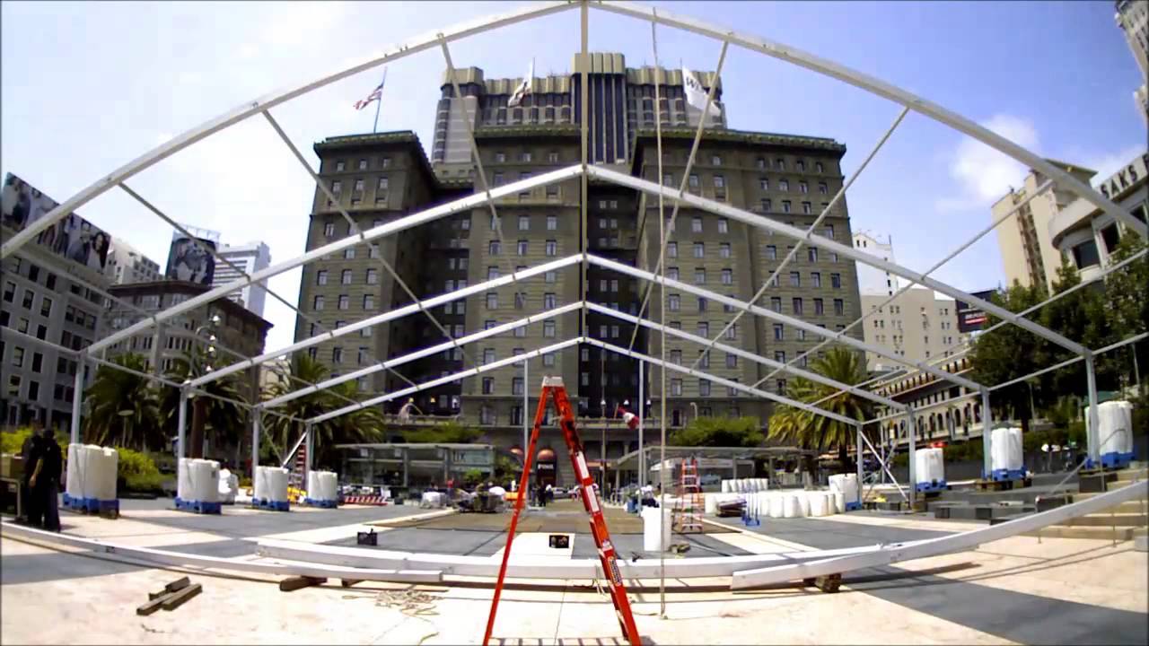 Union Square Tent Structure Installation
