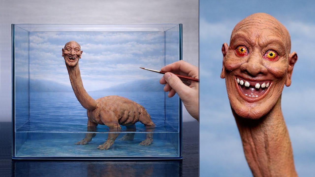 Making WE SWAM TOO FAR IN THE OCEAN.. Human Head Sea Monster Sculptures Timelapse
