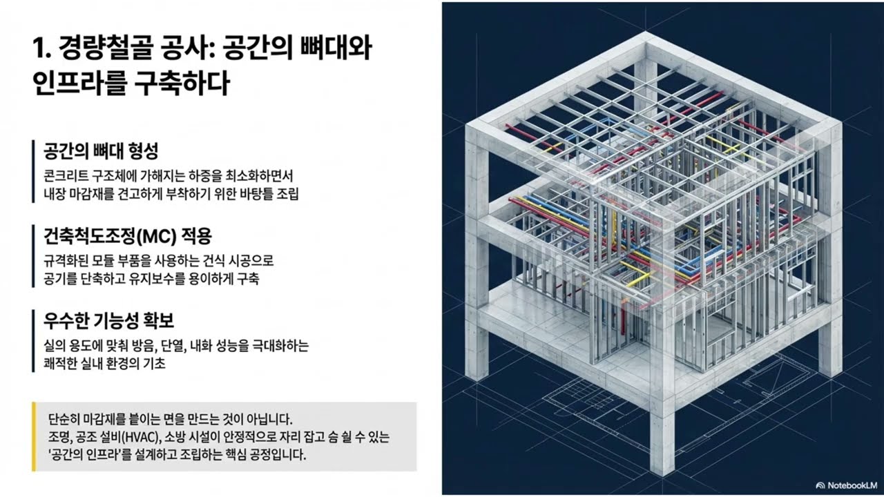 경량철골시공 도면파악(전문건설공제조합 기술교육원 실내건축과)