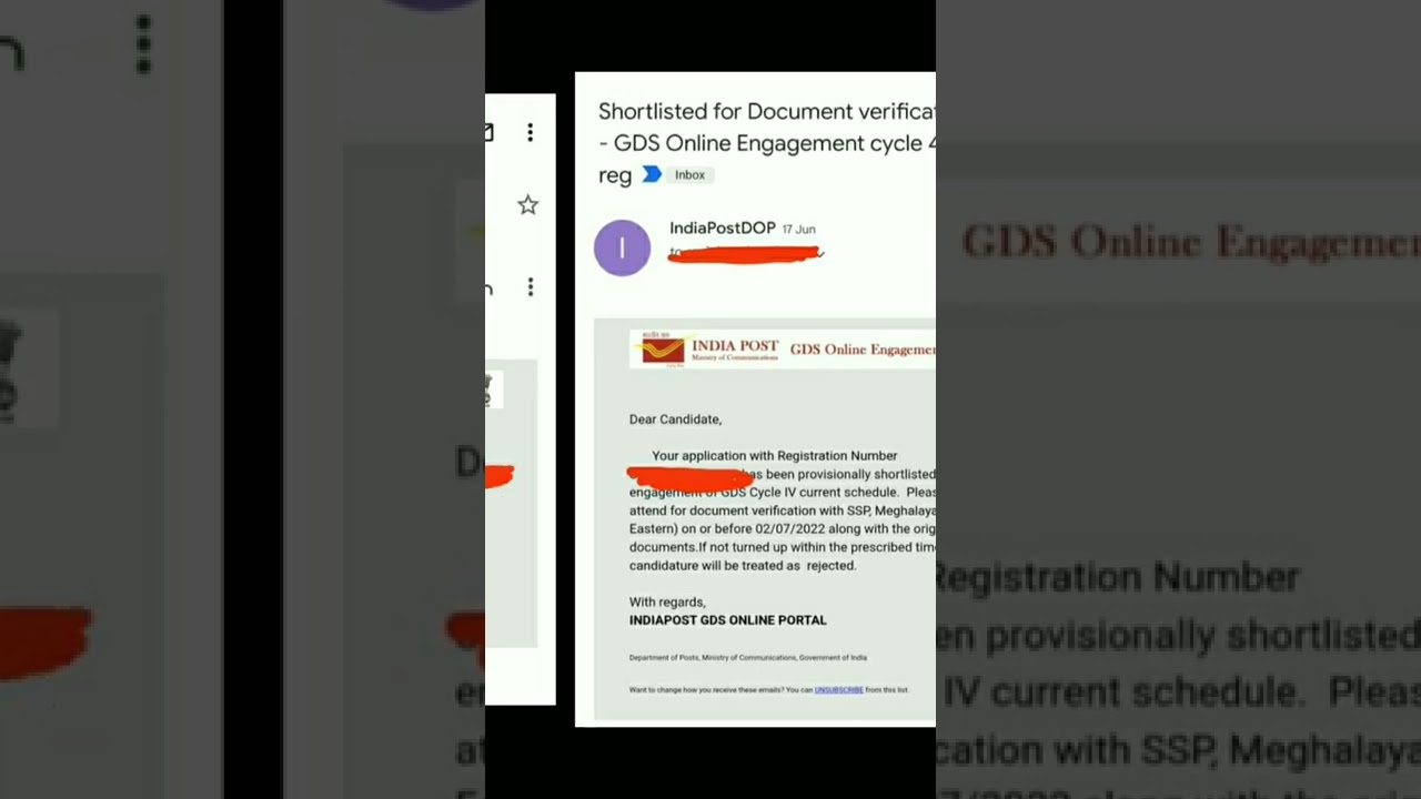GDS Document verification accepted email.