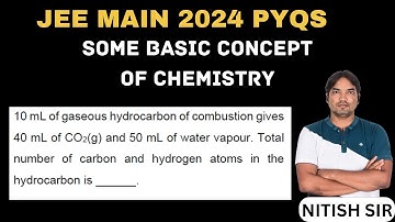 10 mL of gaseous hydrocarbon of combustion gives 40 mL of CO2(g) and 50 mL of water vapour.