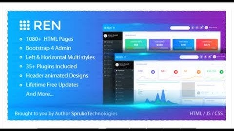 REN - A Responsive Flat and Full Featured Admin Template | Themeforest Templates