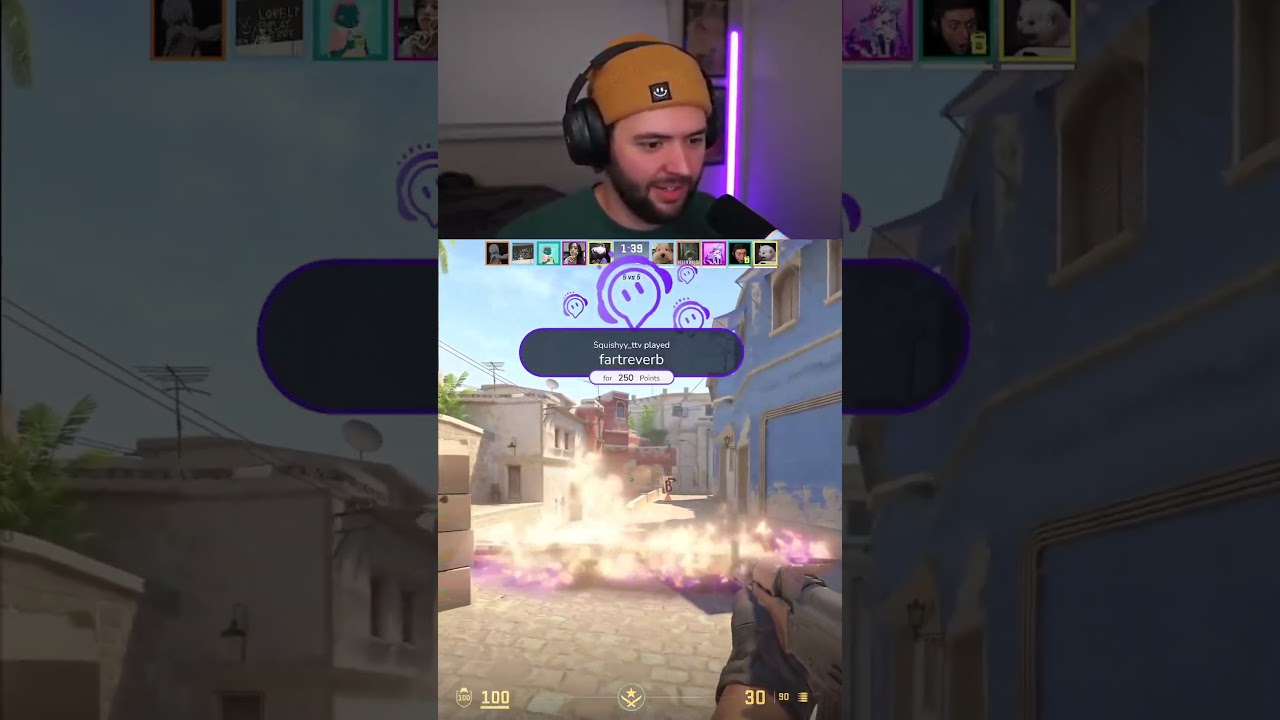 Twitch Fart Reverb sound alert had perfect timing on CS2 Flash