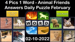 4 Pics 1 Word - Animal Friends - 10 February 2022 - Answer Daily Puzzle + Bonus Puzzle screenshot 5