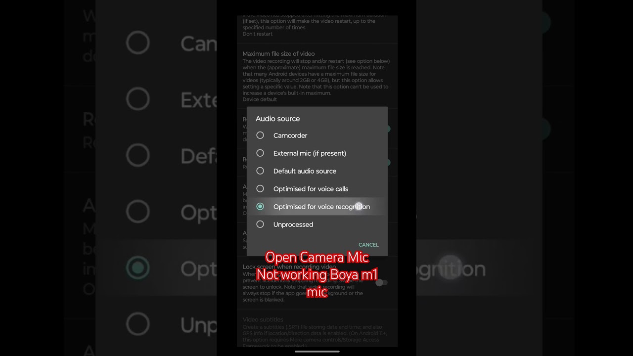 Open Camera Boya M1 Mic Not Working | Mic Not Working 