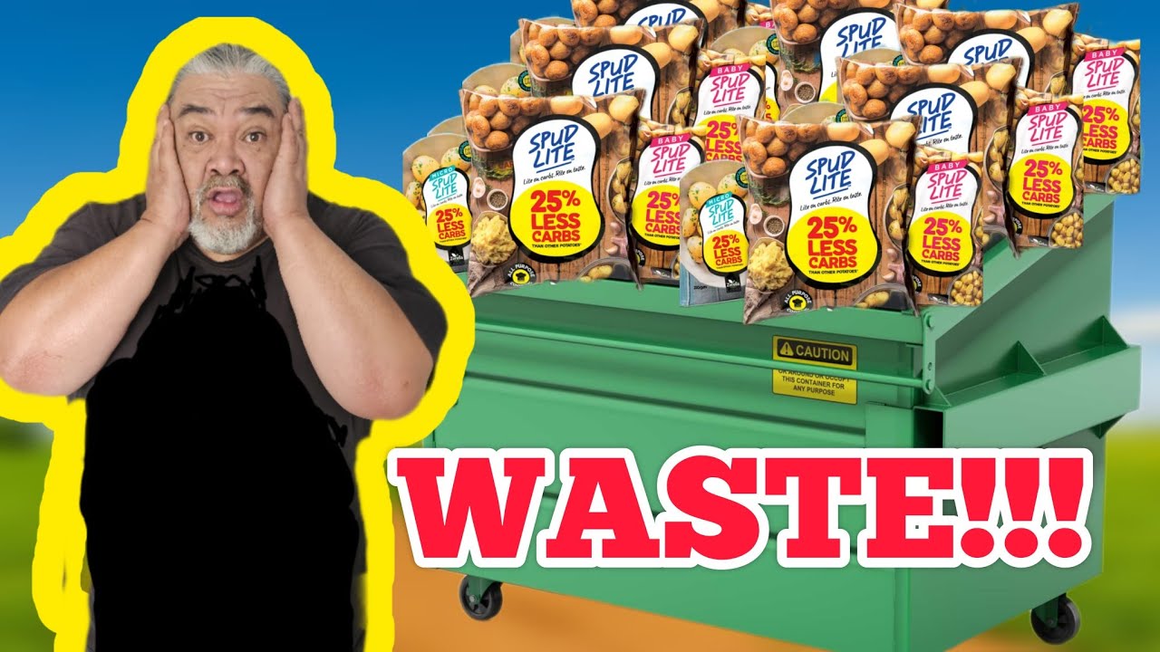 Dumpster Food still perfect, tonnage of potatoes thrown away - YouTube