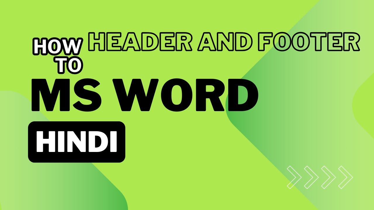 HEADER AND FOOTER | MS WORD | TUTORIAL POINTS