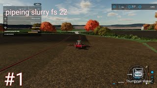 pumps n hoses in action pipeing slurry on calmsden farm fs 22