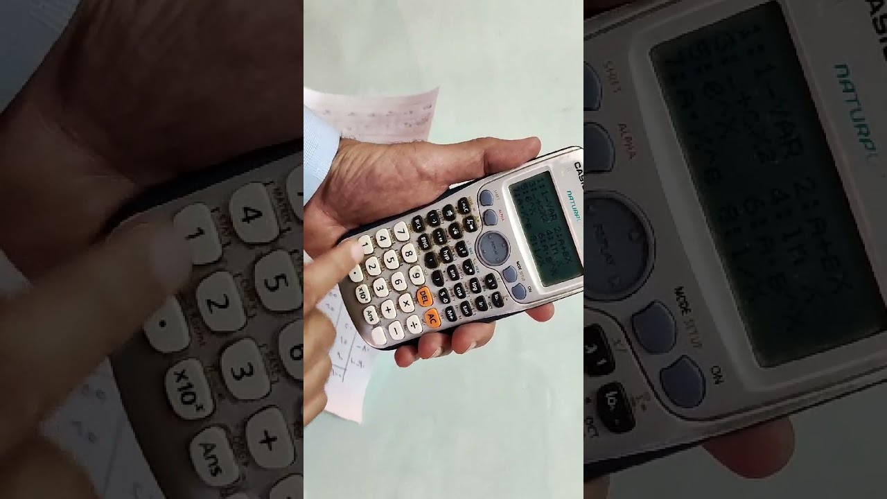 ايجاد الوسط الحسابى والانحراف المعيارى والتباين ومعامل الاختلاف مبوبه وغير مبوبه بالاله الحاسبة