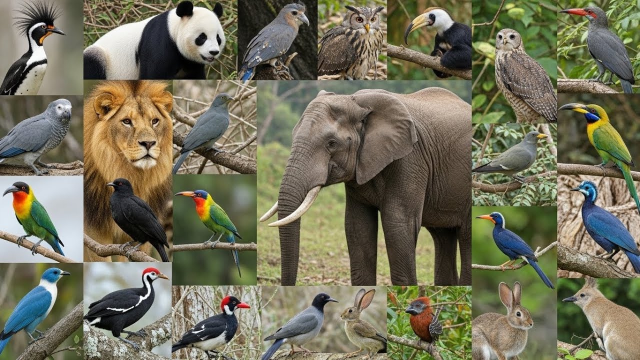 4k video animals | Natural Animal Sounds (No Talking)