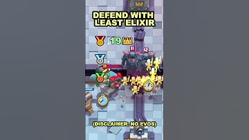 DEFEND THIS PUSH WITH LEAST ELIXIR😘😊