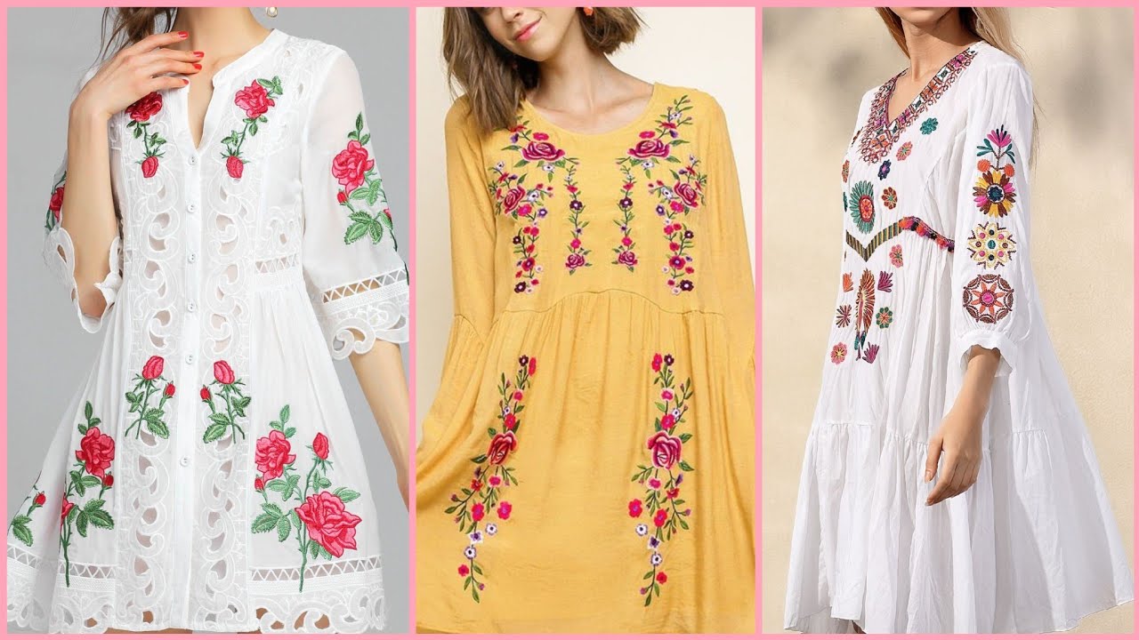 Very Elegant & Decent Casual Wear Embroidered kurti designs