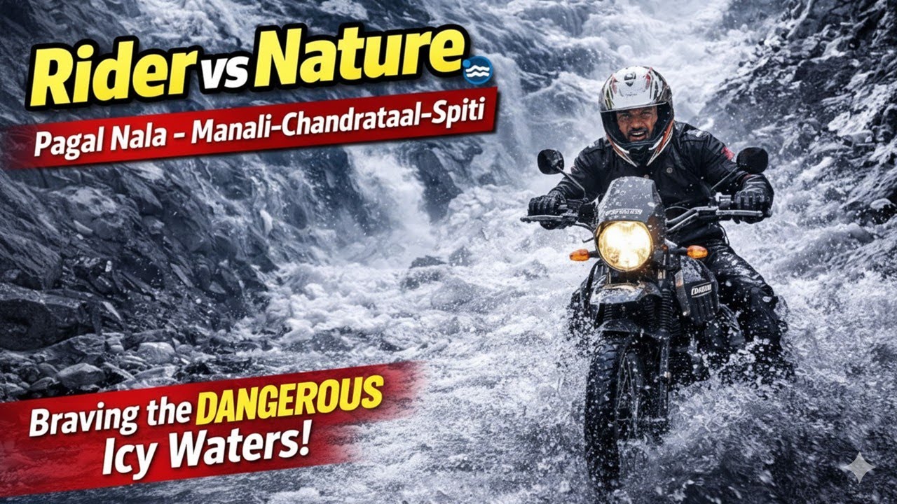 RIDER vs NATURE 🌊Pagal Nala ❄️ | Manali–Chandrataal–Spiti Circuit || One Mistake = Gone! 😨