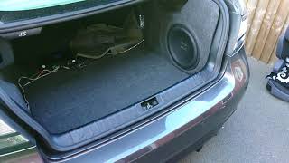 Quick test of a custom stealth 12" enclosure for SAAB 9-3 SS