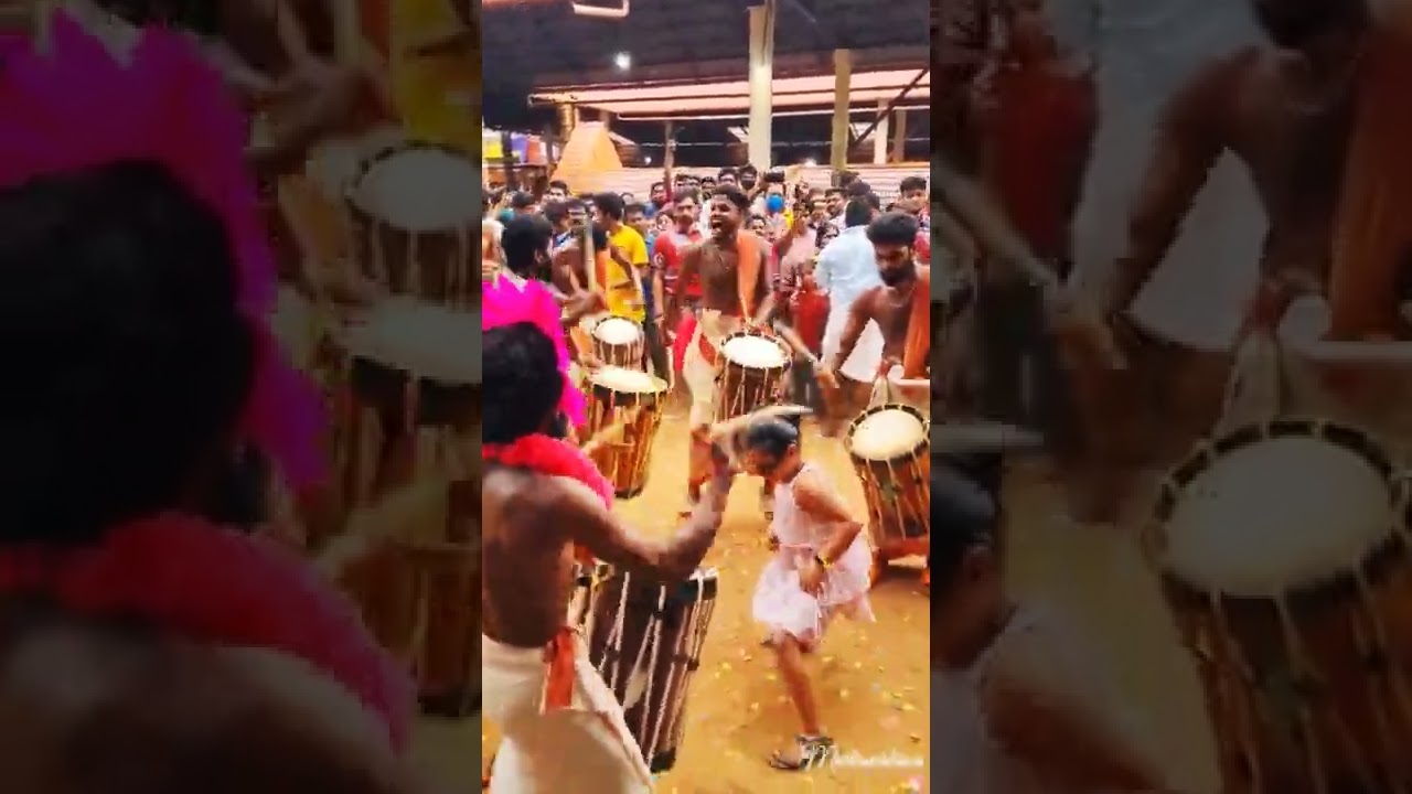Cute baby dance with chenda melam 