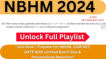 NBHM 2024 | Question 12 Solution – Counting Monic Quadratic Polynomials