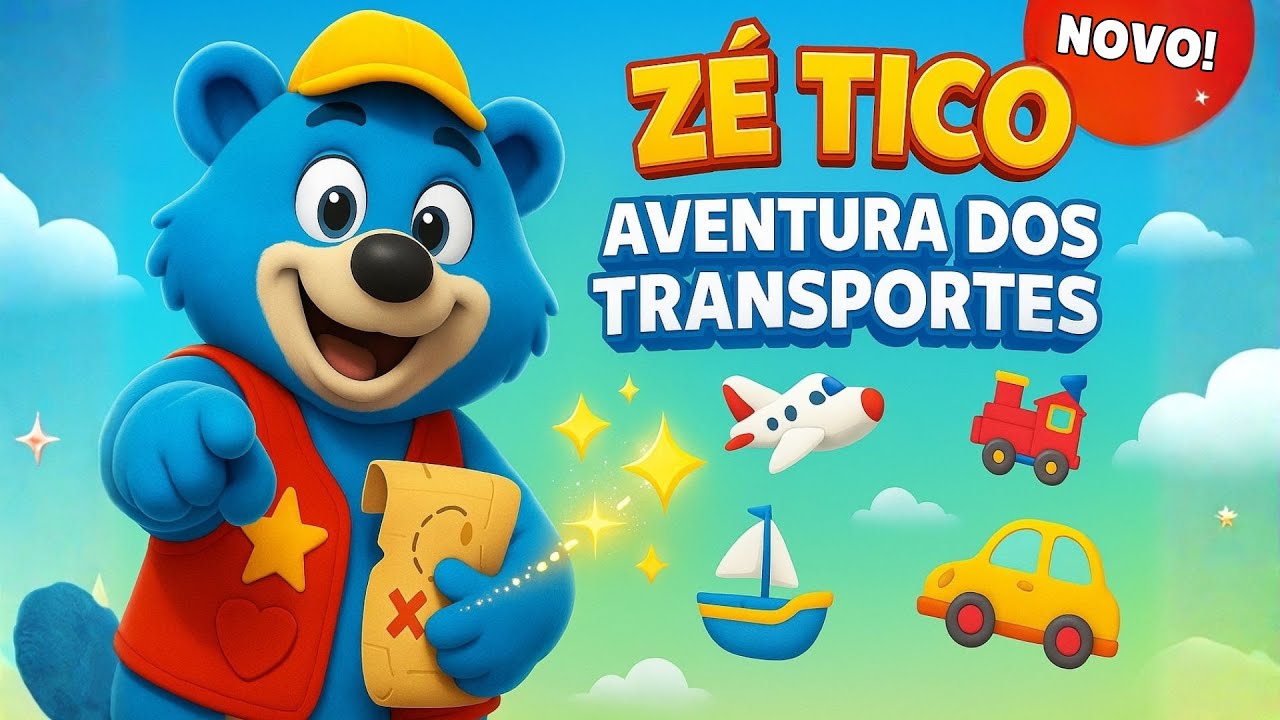 O Melhor Vídeo para Aprender os Transportes - Zé Tico em busca do Tesouro Misterioso