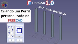Custom profile in FreeCAD - Metal structures | Quetzal bench screenshot 1