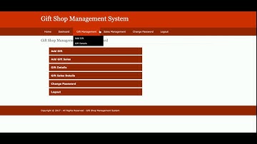 Python Django And MySQL Project on Gift Shop Management System
