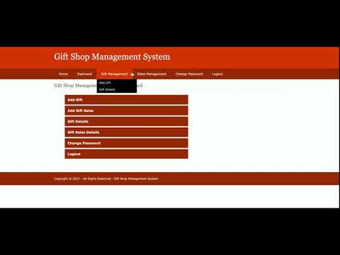 Python Django And MySQL Project on Gift Shop Management System