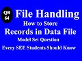 How to Store the Records in Sequential Data File in QBasic ||File Handling Part-I