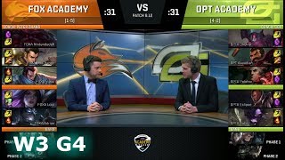 Echo Fox Academy vs OpTic Gaming Academy | Week 3 NA Academy League Summer 2018 | FOXA vs OPTA
